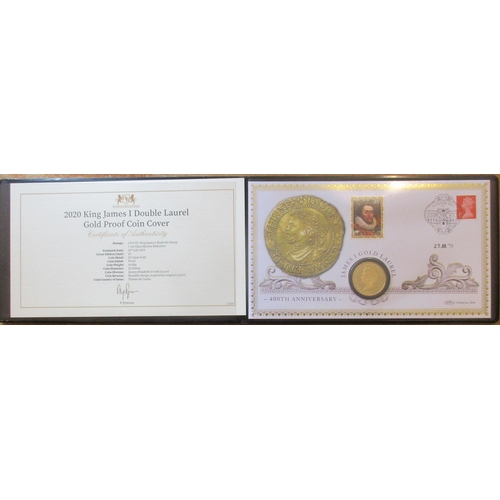 494 - IG lot - documents required. Tristan da Cunha. 2020 King James I Double Laurel proof double sovereig... 