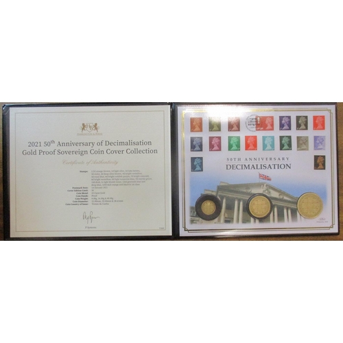 499 - IG lot - documents required. Tristan da Cunha. 2021 50th Anniversary of Decimalisation gold proof se... 