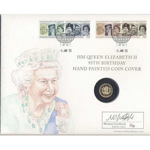 501 - IG lot – documents required. Tristan da Cunha 2021 Queens 95th Birthday gold sovereign and double so... 