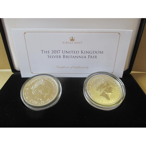 506 - Collection of Royal Mint boxed silver proofs including 2017 £1, £5 (2), 2018 £2, 2019 £2 (2), £5 (3)... 