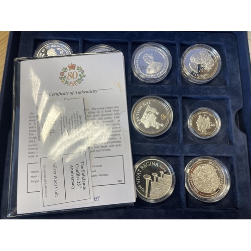 512 - Collection of encapsulated Queen Elizabeth’s 80th birthday/ Diamond Wedding with silver (15) and CuN... 