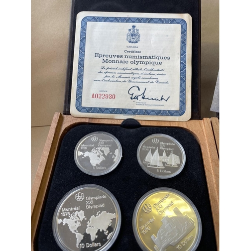 547 - Canada. 1976 Montreal Olympics commemorative proof cased sets of four with series 1 to 5. (½B)