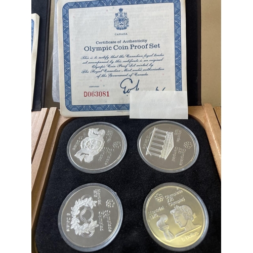 547 - Canada. 1976 Montreal Olympics commemorative proof cased sets of four with series 1 to 5. (½B)