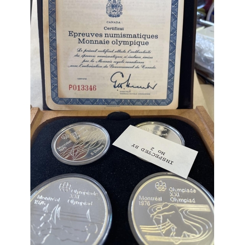 547 - Canada. 1976 Montreal Olympics commemorative proof cased sets of four with series 1 to 5. (½B)