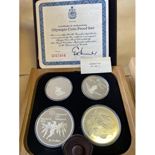 547 - Canada. 1976 Montreal Olympics commemorative proof cased sets of four with series 1 to 5. (½B)