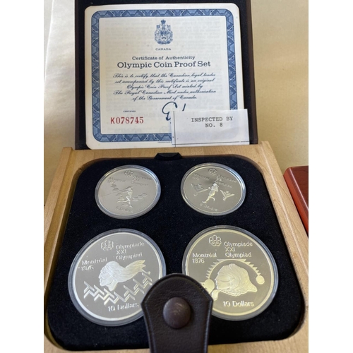 547 - Canada. 1976 Montreal Olympics commemorative proof cased sets of four with series 1 to 5. (½B)