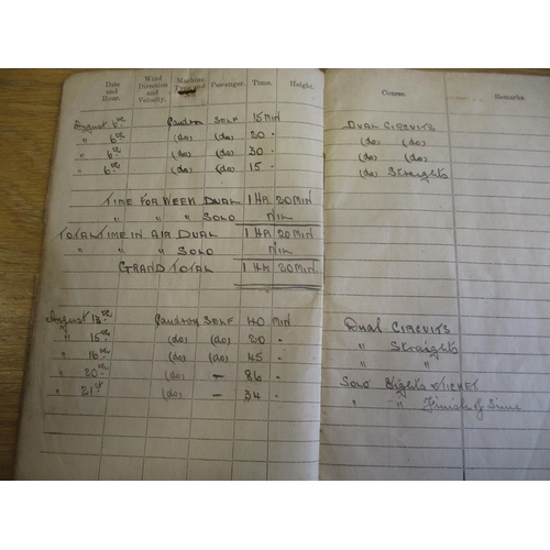 71 - WW1 DFC winner's Pilot's Flying Log Book (Army Book 425) as used by Lieutenant Arthur Rowe Spurling,... 