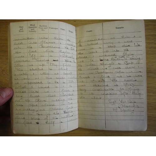 71 - WW1 DFC winner's Pilot's Flying Log Book (Army Book 425) as used by Lieutenant Arthur Rowe Spurling,... 