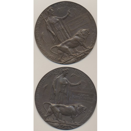 106 - 1914-15 Star trio and Memorial Plaque to 2113 Pte A.S. Mackay R. Scots (Alastair Sutton Mackay on pl... 