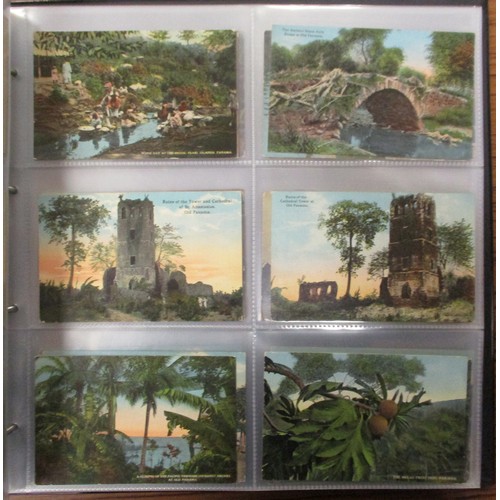 172 - Foreign. Panama coln. in modern album publishers incl. Manchester Geographical Society, Valentine-So... 