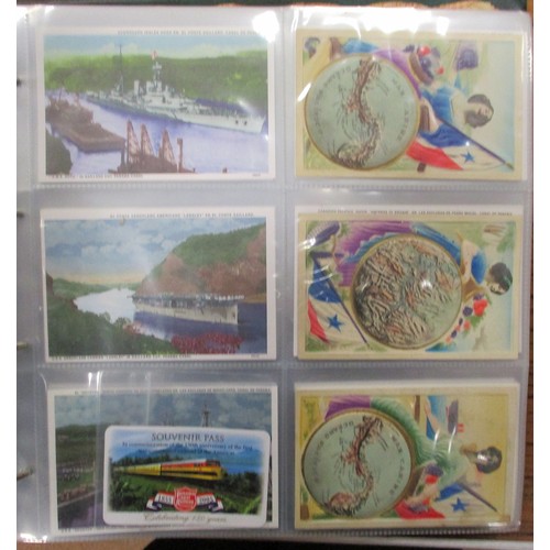 174 - Foreign. Panama coln. of misc. cards and ephemera in a modern album. Embossed cards with raised disc... 