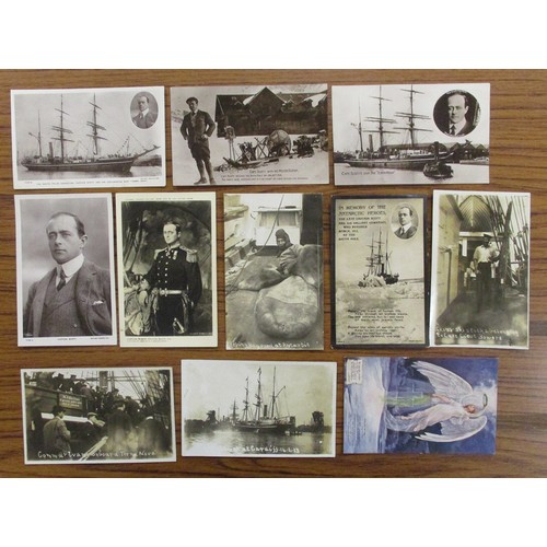 190 - Exploration. Antarctic. Portraits of Captain Scott, Scott with his motor sleigh, Terra Nova, sleepin... 