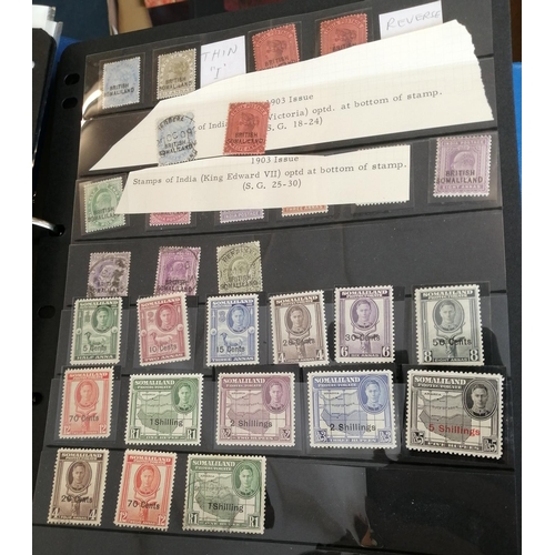 12 - BC QV-QEII, mainly mint ranges in stock binder. Incl Br. Africa, Falkland Is & Dependencies etc. (V)