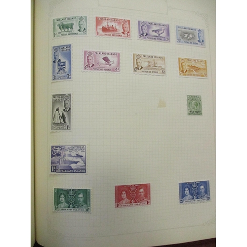 13 - BC A to Z KGV-KGVI M coln in ‘The Stamp Album’ incl 1938-51 set to 1s, Gambia 1935 SJ, Mauritius 193... 