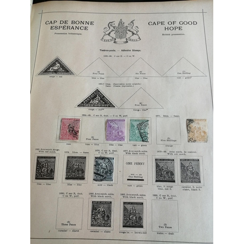 17 - World early, mainly used ranges in sparsely-filled large old Senf album. Viewing suggested. (V)