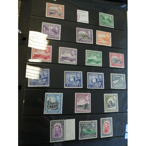 2 - QV-QEII mint & used coln of British Europe in 3 vols, incl Cyprus 1912-15 vals to 18pi FU, 1921-33 v... 