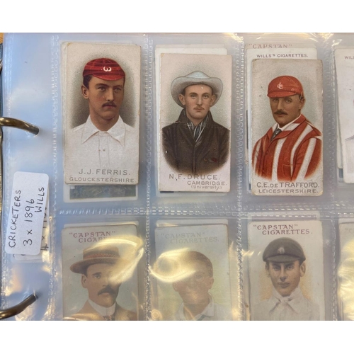 10 - Wills. coln. of mainly complete cricket sets in 2 albums in variable cond. incl. 1896 Cricketers (3)... 