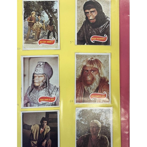 46 - Topps 1967 Planet of the Apes set corner mounted and AB&C 1968 Huck Finn set less no.54 in plastic s... 