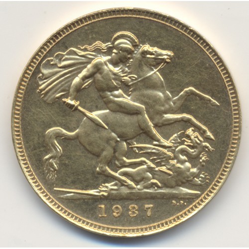 386 - 1937 £5, £2, sovereign and half sovereign proof cased set of 4 FDC. (See photo) (R)