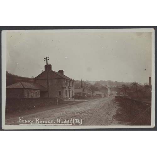 126 - Misc. coln. in old album with better RPs and ptd. Galashiels, Perth, Sheffield, Leicester, Town Stre... 