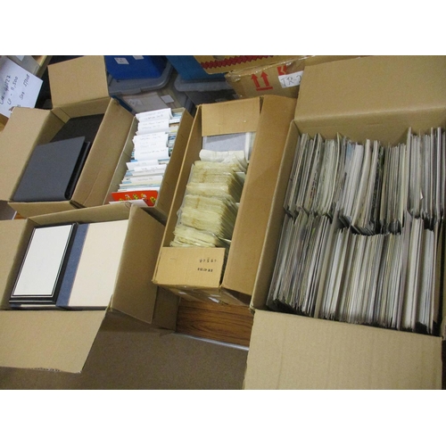 229A - Accumulation of part sorted mixed collectables, with ranges various world stamps, postcards, cigaret... 