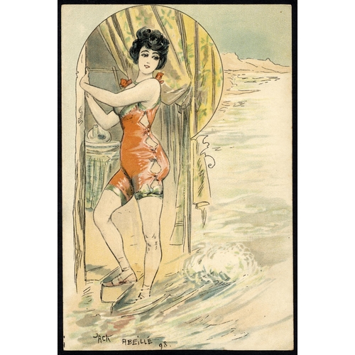 66 - Glamour. Art nouveau coln. in mxd. cond. Artists noted incl. Wennerberg from 'Famous tennis', Jack A... 