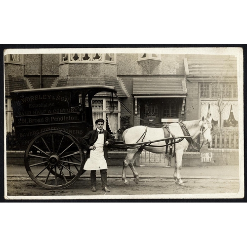 78 - Transport. Horse and carts incl. E. Worsley & Sons Pendleton (see photo), E. Harding & Co. mineral w... 