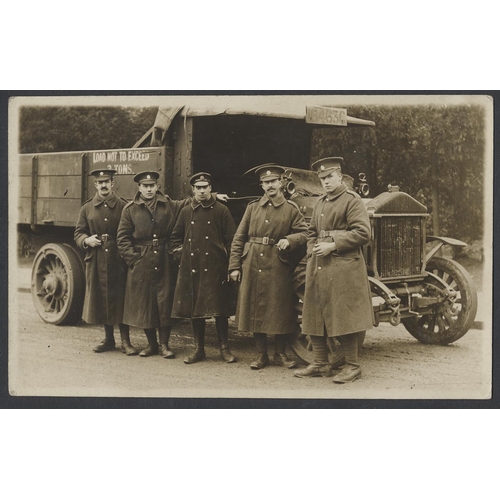 79 - Transport. RP Army lorry and soldiers unident. C. Jerome Andover Motor Body Builders (4), ptd. L.& N... 