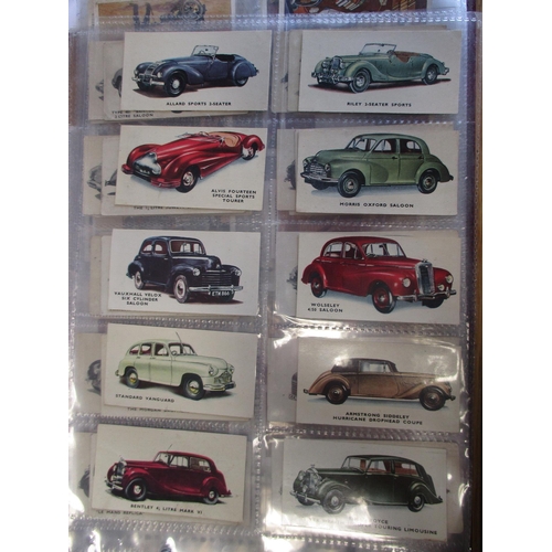 4 - Collection in mixed condition in 4 albums and loose incl Kelloggs 1949 Motor Cars (Black and White s... 