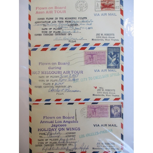 141 - Joe Roberts. Four volumes of Joe Roberts covers (covers addressed to Joe Roberts) flown and signed b... 