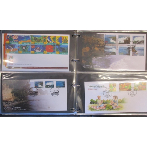 227 - New Zealand. c1980s-2006 coln of FDCs, all apparently with matching commen and defin sets inside UM.... 