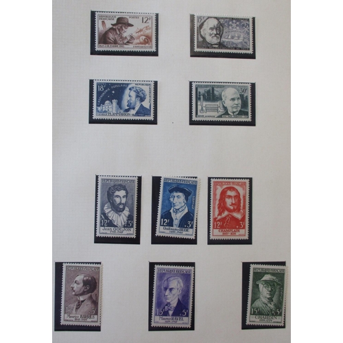 283 - France. 1956-1964 coln in Lindner album incl Nat Relief Fund sets with 1956 M, 1957 UM, 1957-59 Tour... 