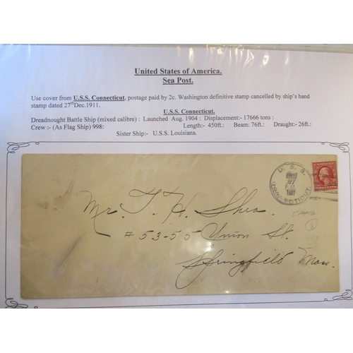 345 - Sea Post. 1910-1917 binder of written-up and well annotated Sea Post covers addressed to Mr Ted Shea... 