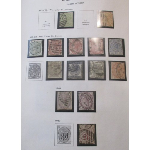 366 - QV-QEII range in 3 vols (2x SG Davo), FU or U, incl 1840 1d black U, 1858-70 set U, 1867-80 vals to ... 