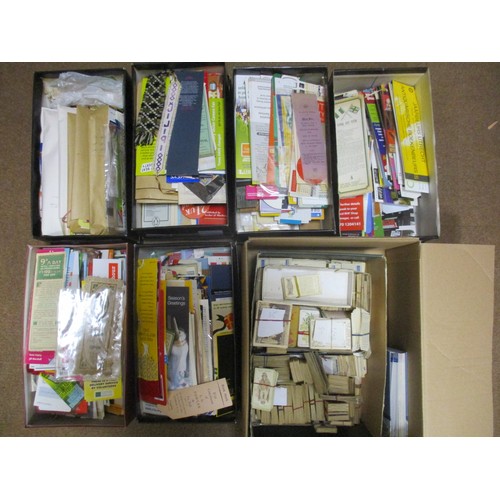 229 - Ephemera. 6 shoeboxes of assorted bookmarks ranging from early to the present day. Coln. in mxd. con... 