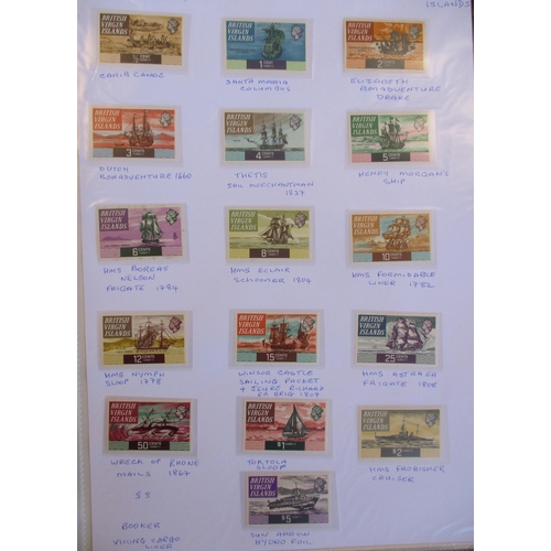 137 - Ships. Coln in five Hagner albums incl Aden 1938-48 set to 10r M, Australia, BVI 1970 set to $5 UM, ... 