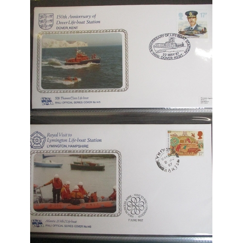 138 - Maritime. Coln in eight binders incl Life Boat covers 1975-1990 qty approx 80, Further Boat covers (... 