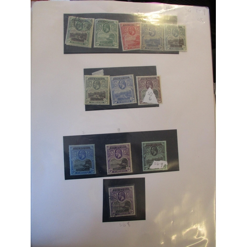 159 - Ascension. 1922-1989 coln in binder incl 1922 ovpt set to 3s M with further 3s FU, 1934 set to 5s FU... 