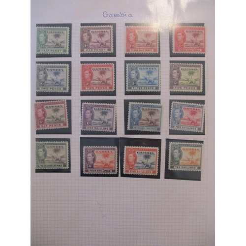 189 - Gambia. QV to QEII coln in binder incl 1886-93 vals to 10s M (x2) with further vals to 2s6d M, 1953-... 