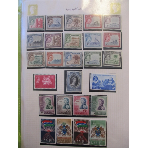 189 - Gambia. QV to QEII coln in binder incl 1886-93 vals to 10s M (x2) with further vals to 2s6d M, 1953-... 