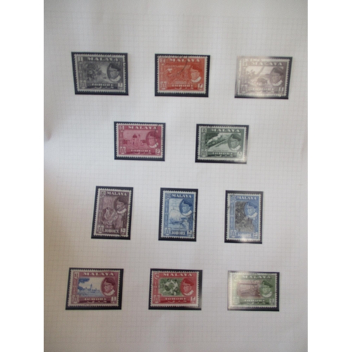 200 - Johore. M/UM & FU range on loose album leaves incl 1940 8c M & FU, 1948 RSW set UM & FU, 1949-55 Sul... 