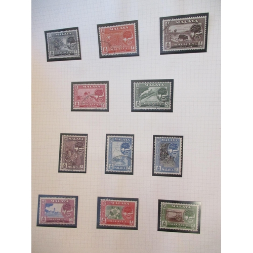 205 - Malacca. FU range on loose album pages with 1948 RSW set, 1949-52 set to $5, 1949 UPU set, 1954-57 s... 