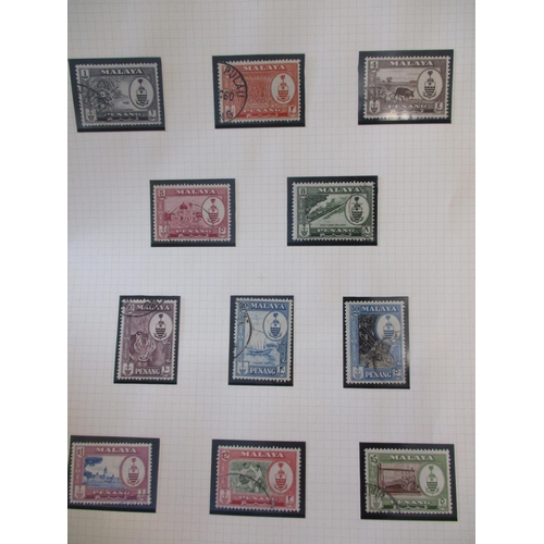 211 - Penang. FU range on loose album pages incl 1948 RSW set, 1949-52 set to $5, 1954-57 set to $5, 1957 ... 