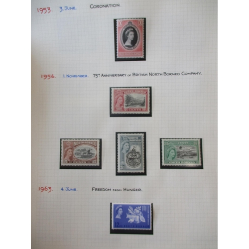 229 - North Borneo. Excellent UM range on loose album leaves incl 1939 set to $5, 1945 BMA ovpt set to $5,... 