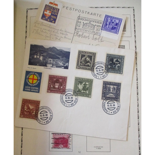 254 - Austria. Early to mid-1930’s coln in two folders incl early issues U, 1923 Artists set M, 1925-27 se... 