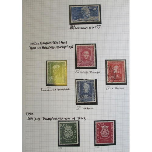 294 - West Germany. 1948-1977 M/U coln in one binder incl M/S and defins. STC £3,294 (V)