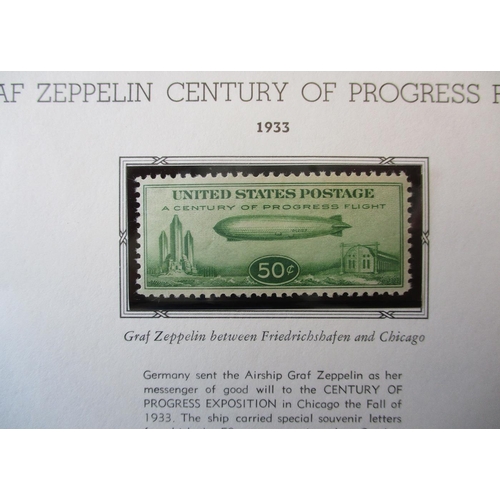 343 - United States of America. Airmails. 1930 Airship Graf Zeppelin set to $2.60 M (SG A687-A689) Cat. £1... 