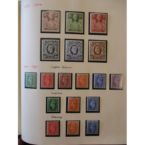 387 - KGV-KGVI excellent specialised predominantly UM & FU coln in album with various watermark differenti... 