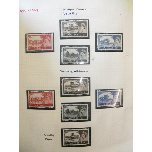 393 - 1952-1970 predominantly UM/FU specialised coln in album with watermark differentials; watermark inve... 