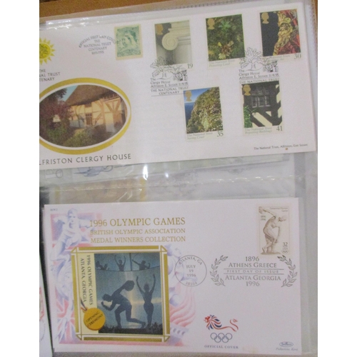 464 - Benham. 1976-2001 coln of Benham silk covers in 13 binders, no addresses with various postmarks, sma... 